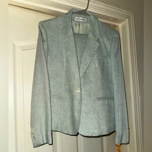 Evan Picone Light Green Lined skirt Suit Jacket size 6 and Skirt size 12